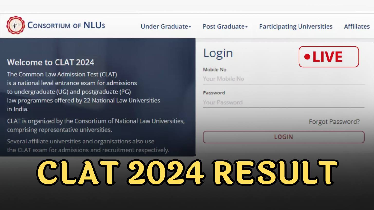 CLAT 2024 Result रिजल्ट जारी! टॉपर कौन हैं?, देखने के लिए यहां क्लिक करें