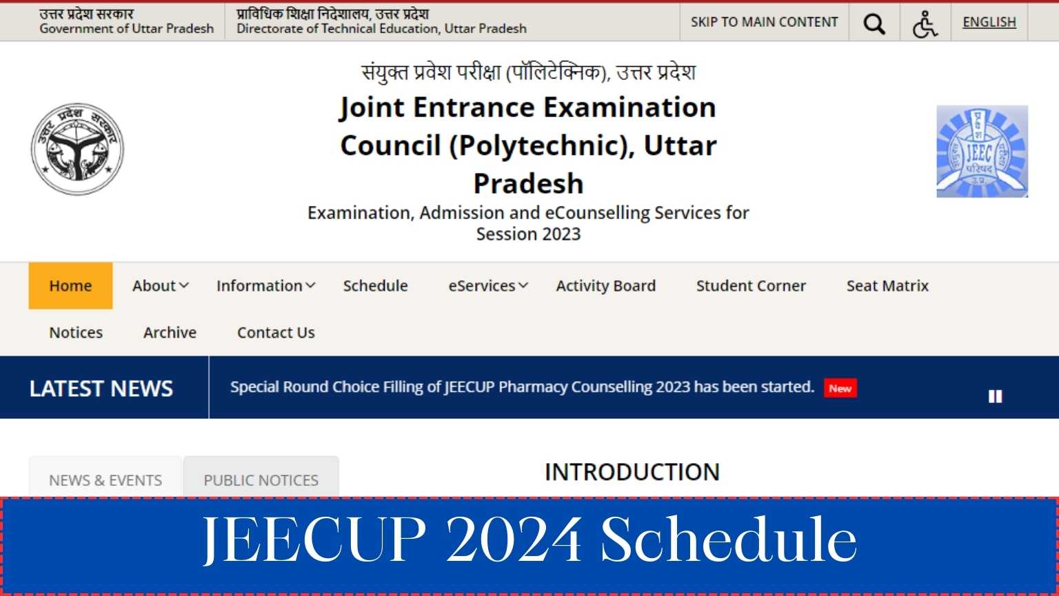 JEECUP 2024 Schedule: उत्तर प्रदेश पॉलिटेक्निक में दाखिले का मौका! 1 जनवरी से शुरू होंगे रजिस्ट्रेशन, जानिए पूरा शेड्यूल!